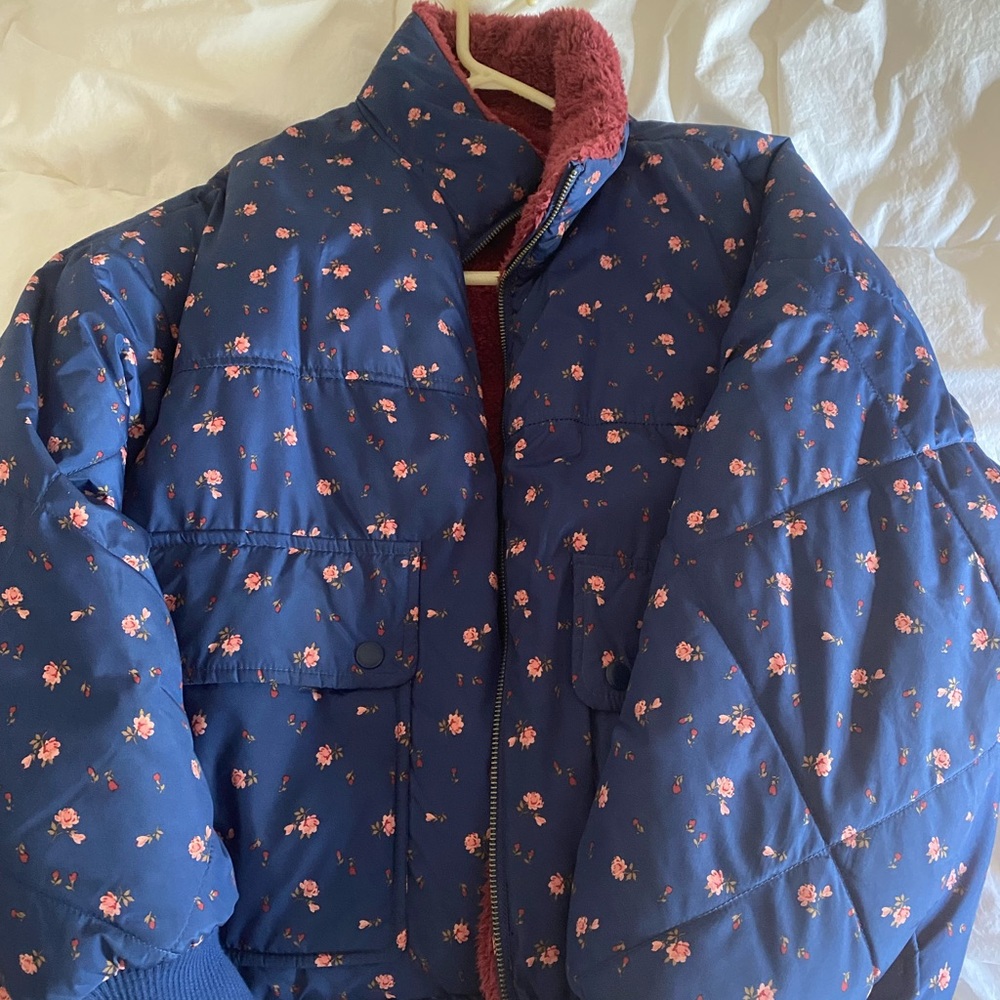 American eagle, reversible floral, bomber jacket EUC medium